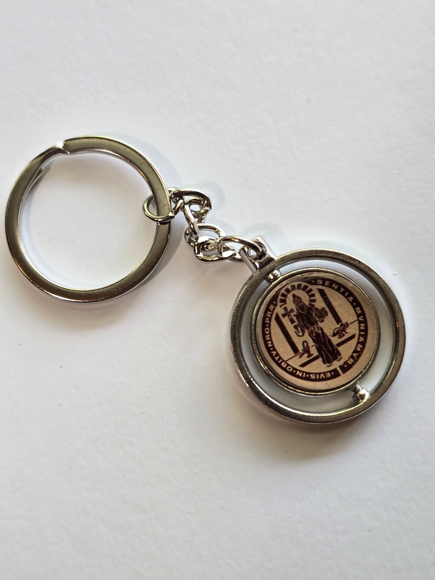 St. Benedict Spinner Keychain