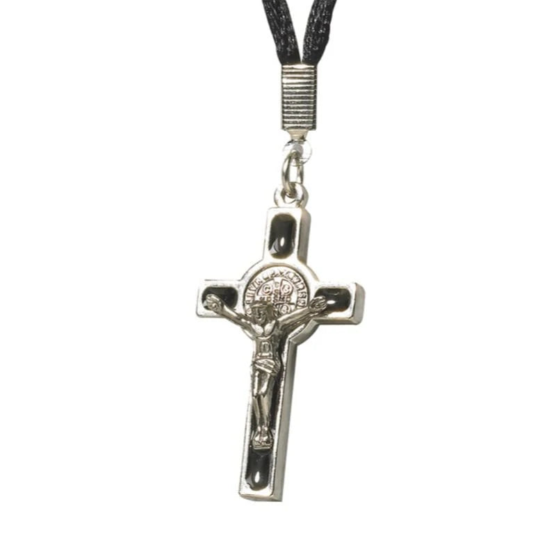 Black St. Benedict Crucifix Pendant with Box