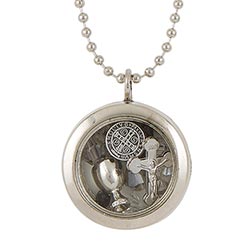 St. Benedict Floating Locket Pendant