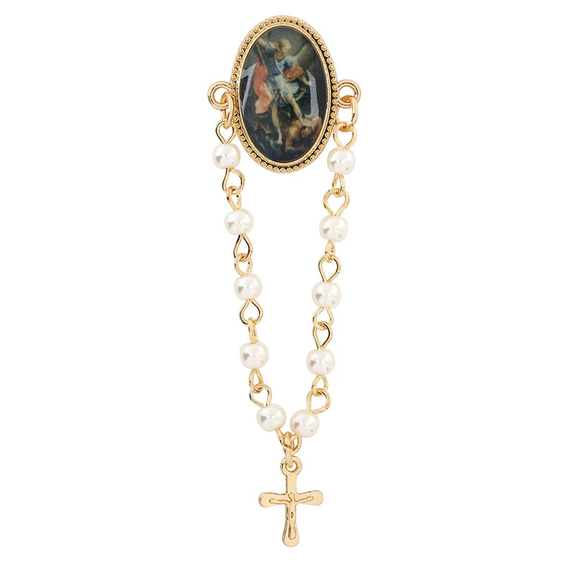 St. Michael Rosary Lapel Pin