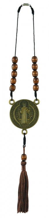 St. Benedict Auto Rosary with Tassle