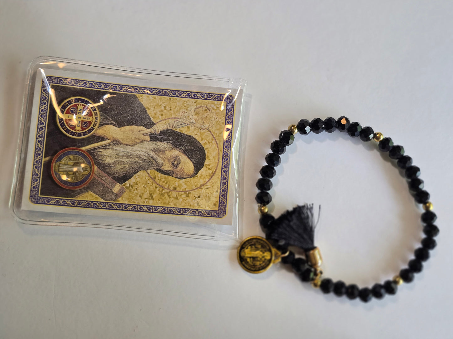 St. Benedict Charm with Prayer Card