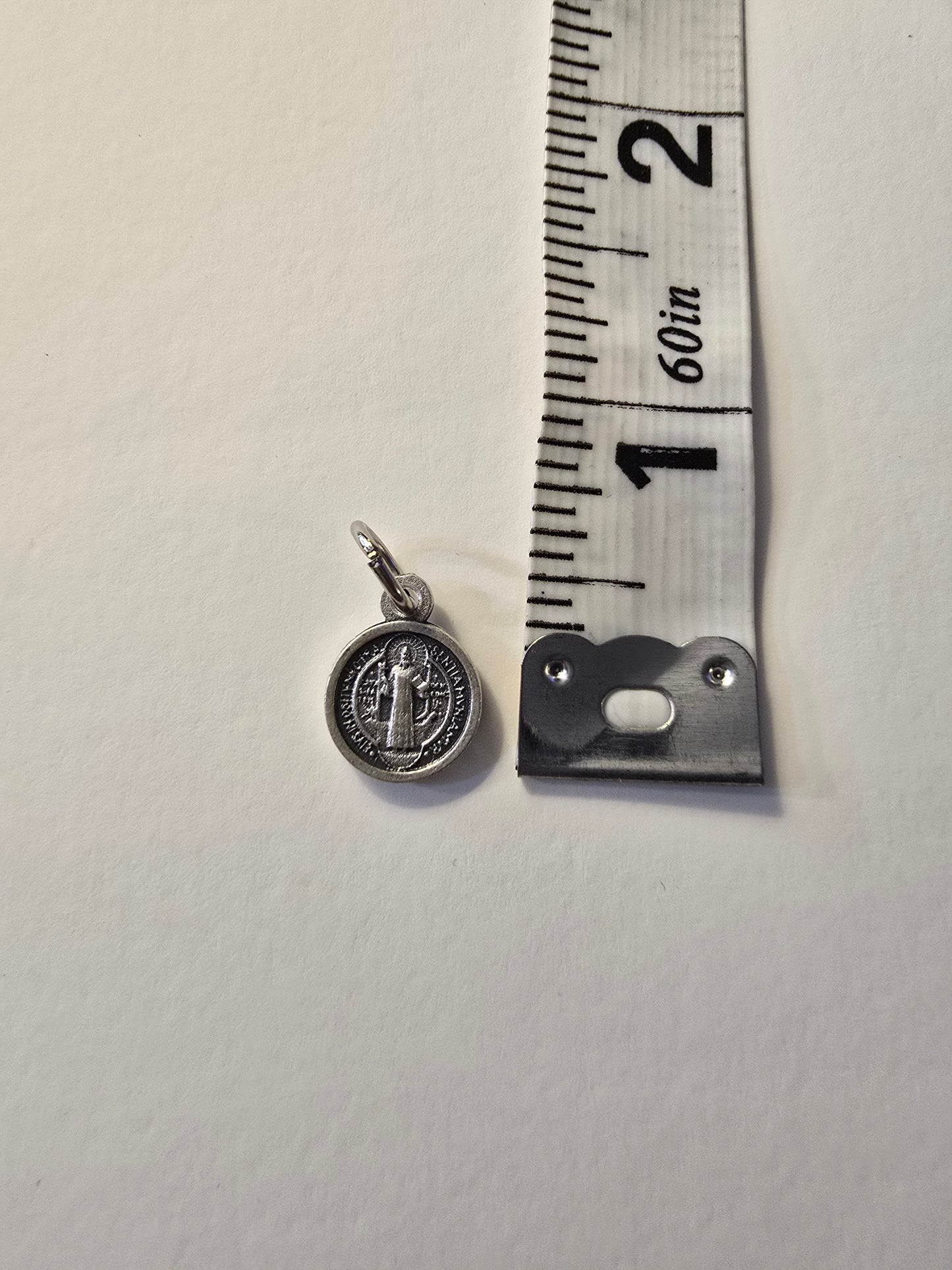 Italian Silver St. Benedict Medal 1/4"