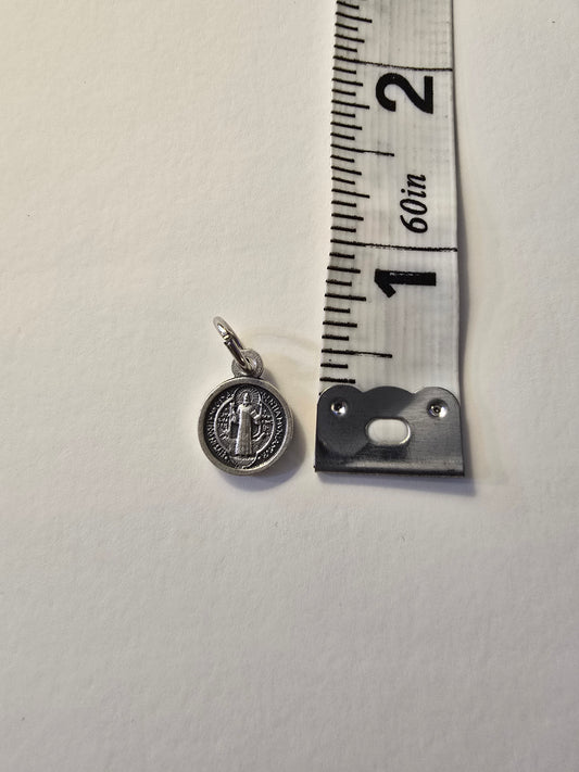 Italian Silver St. Benedict Medal 1/4"