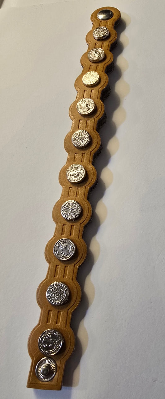 St. Benedict Medals Leather Snap Bracelet