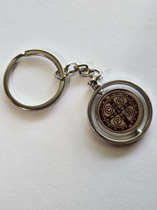 St. Benedict Spinner Keychain
