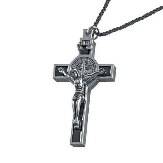 Black St. Benedict Crucifix Pendant with Box