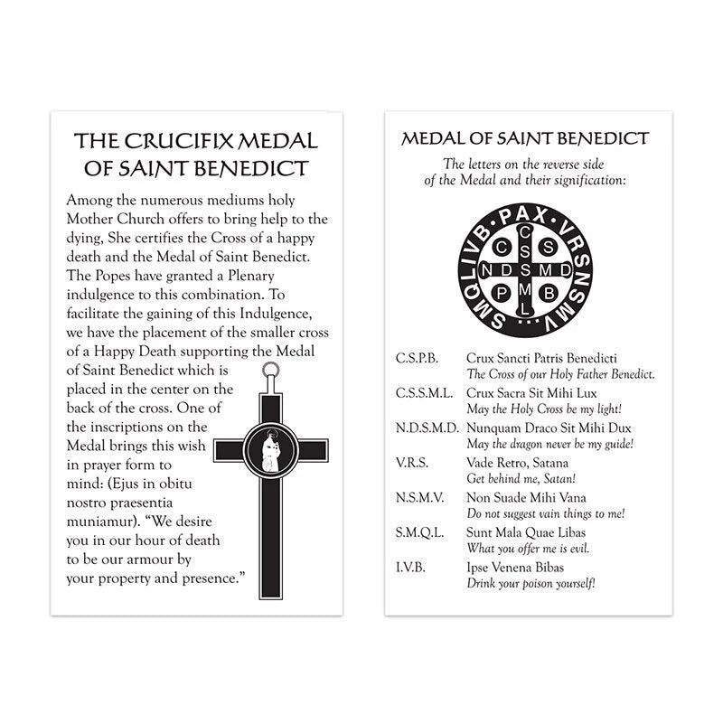 Black St. Benedict Crucifix Pendant with Box