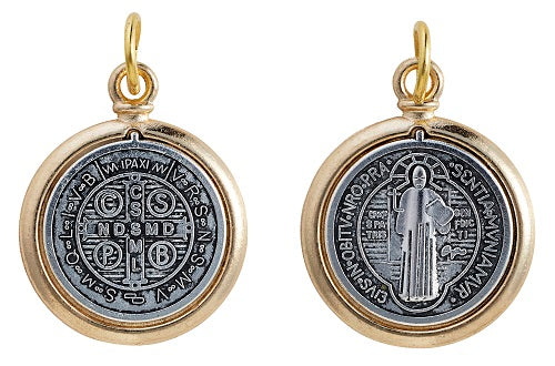 Two-tone 1 inch St. Benedict Medal