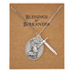 Silver-plated St. Michael Medal Necklace