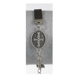 St. Benedict Medal on Leather Strap