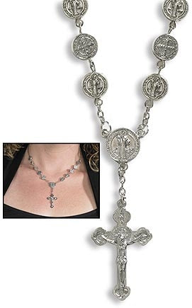 St. Benedict Medals Rosary Necklace
