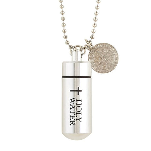St. Benedict Holy Water Pendant (Holy Water Included!)
