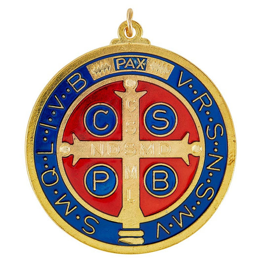 St. Benedict Gold Enamel Medal