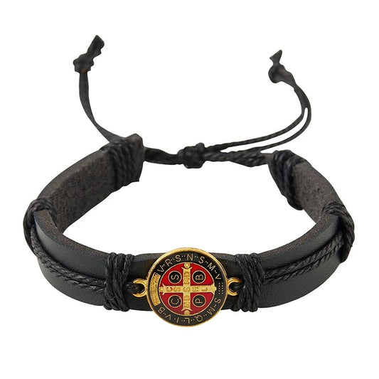 St. Benedict Enamel Medal Bracelet