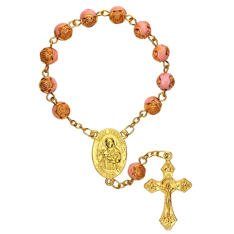 St. Therese Golden Rose One Decade Rosary