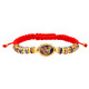 Holy Family Crystal Macrame Bracelet