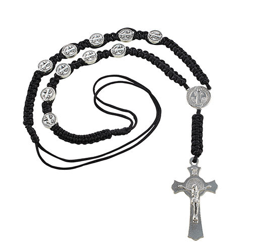 St. Benedict Macrame Corded Necklace